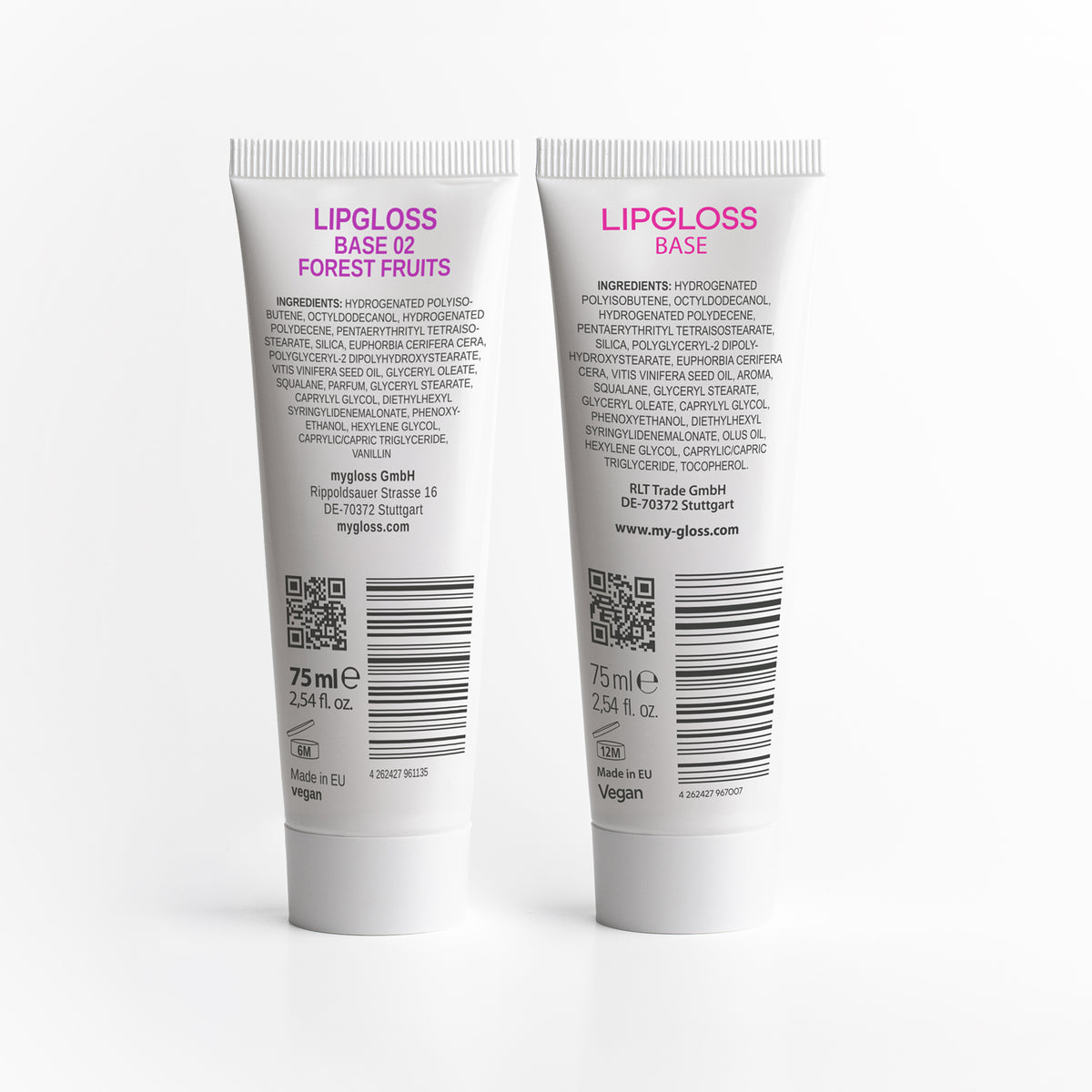 mygloss Lipgloss Bases Doppelpack: Vanille & Forest Fruits/ 75 ml