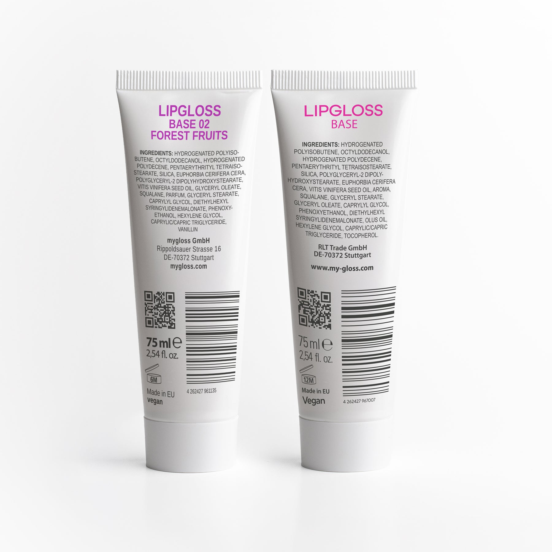 mygloss Lipgloss Bases Doppelpack: Vanille & Forest Fruits/ 75 ml