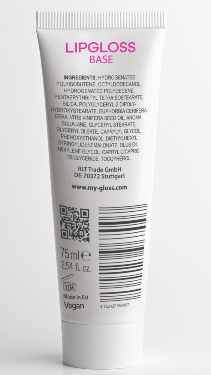 mygloss base zum mischen - 75ml tube lipgloss mit vanille geschmack (farblos)
