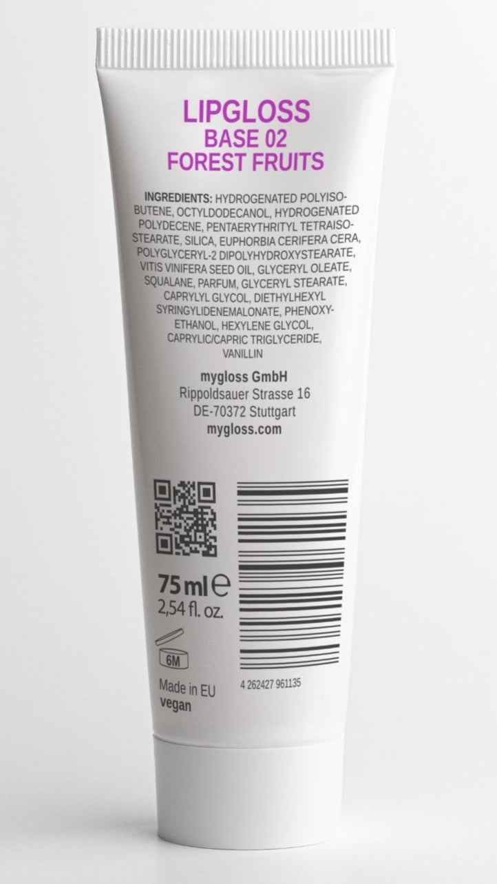 mygloss base zum mischen - 75ml tube lipgloss base 02 mit forest fruit geschmack (farblos)