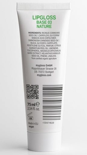mygloss base "nature" zum mischen - 75ml tube, mygloss lipgloss base 03 (farblos)